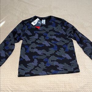 Reebok Black and Blue Camo Shirt
